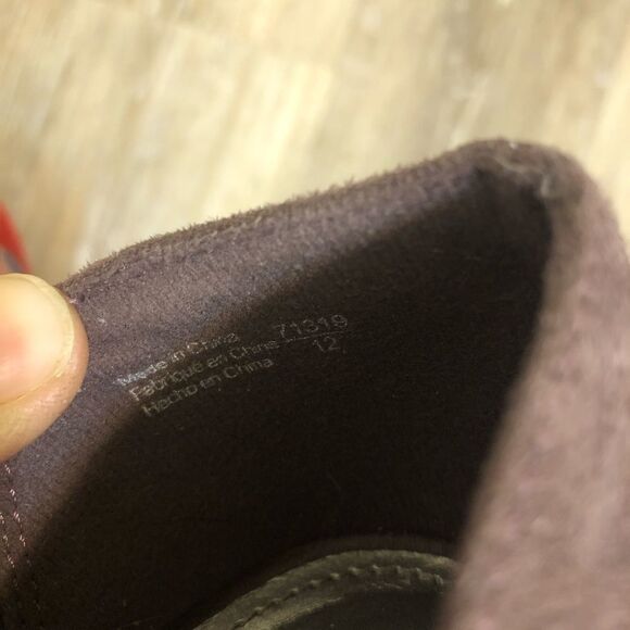 Fioni Dusty Purple Suede peep toe Wedge shoe 9 - Picture 12 of 13